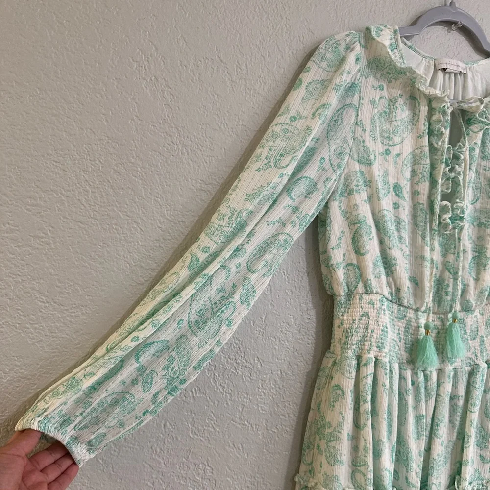 House of Harlow 1960 Mint Green Long Sleeve Dress - Picture 8 of 16